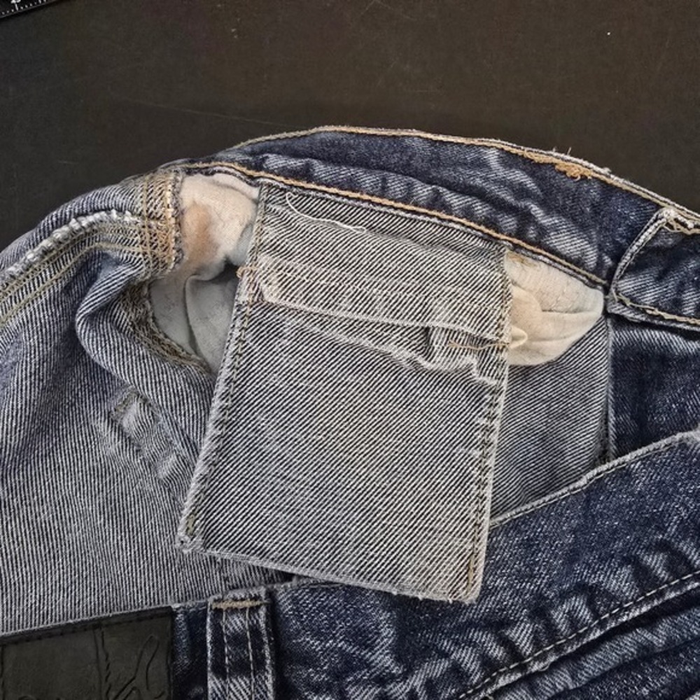 Vintage Fubu Carpenter Jeans Baggy Fit Denim Utility Pockets Blue Mens W36 XL34 - Picture 12 of 16